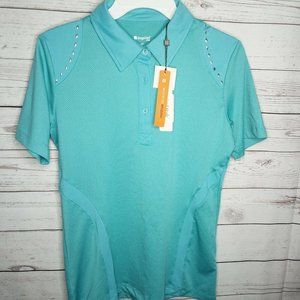 INSPIRED STYLE WOMEN'S SZ SMALL AQUA GOLF TOP